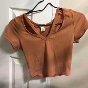 Orange crop top